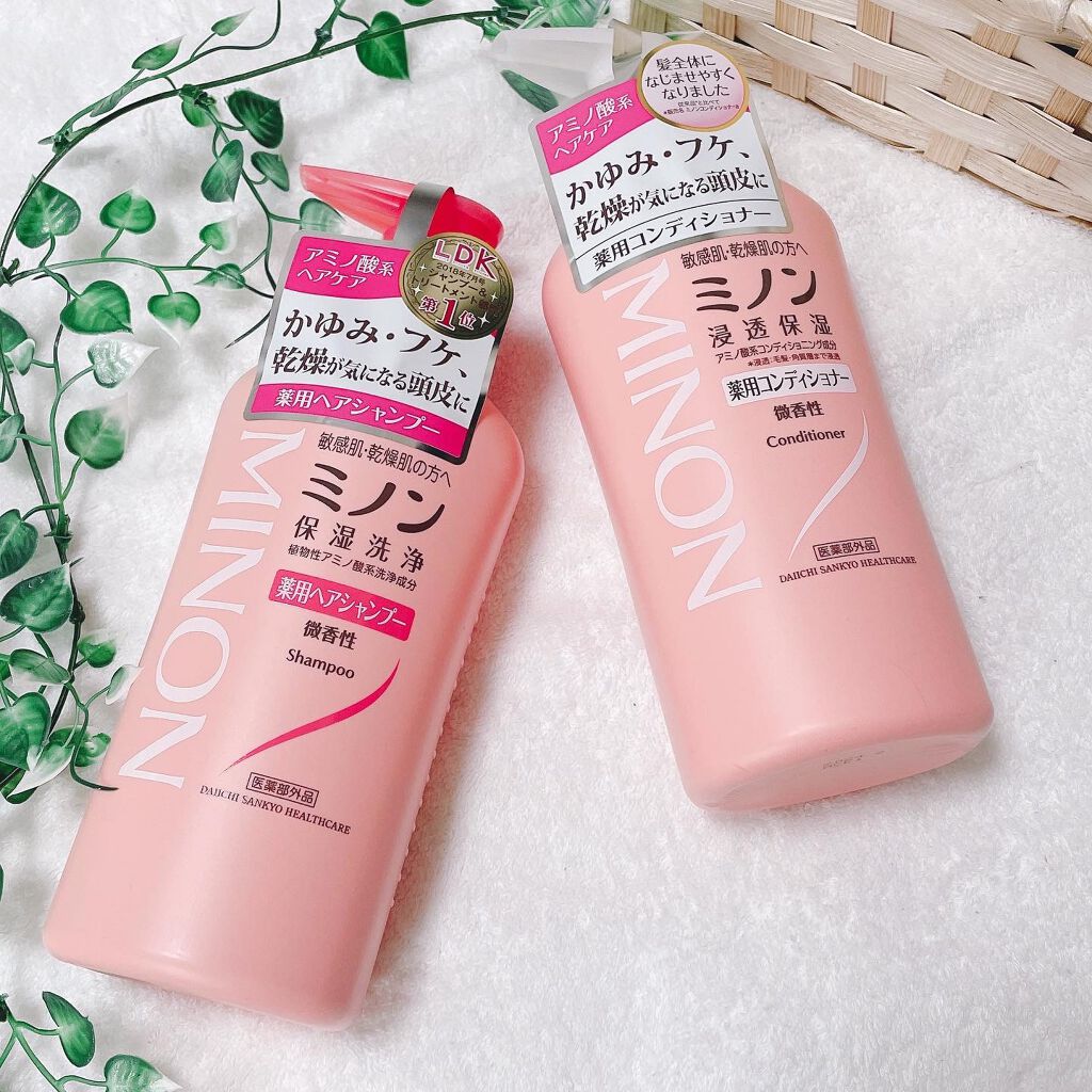 ミノン薬用ヘアシャンプー／薬用コンディショナー/ミノン/市販シャンプーを使ったクチコミ（1枚目）