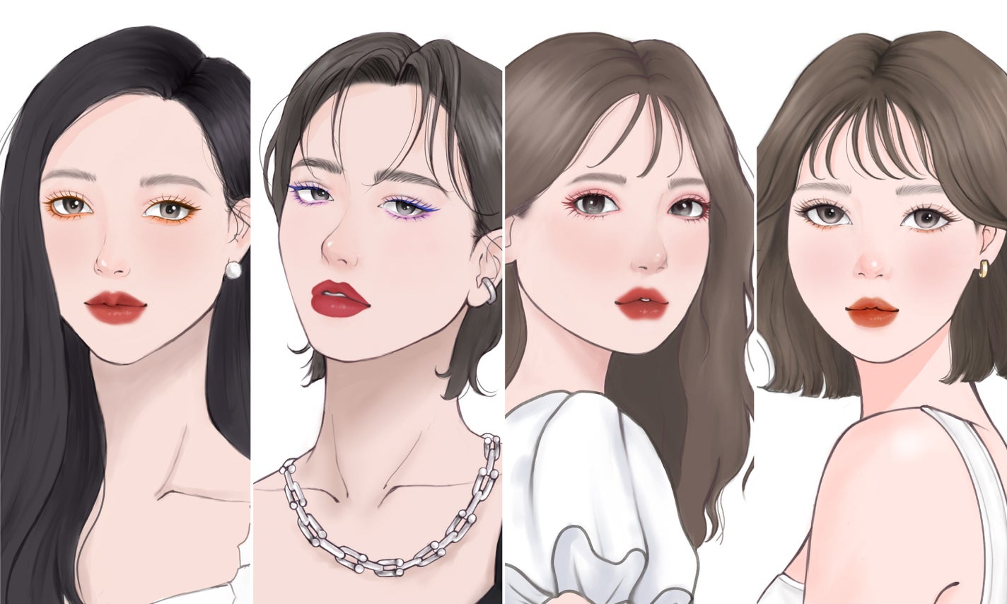 【顔タイプ別メイク診断】面長・丸顔・遠心・求心。パーツを"魅せる"メイク方法とは?の画像