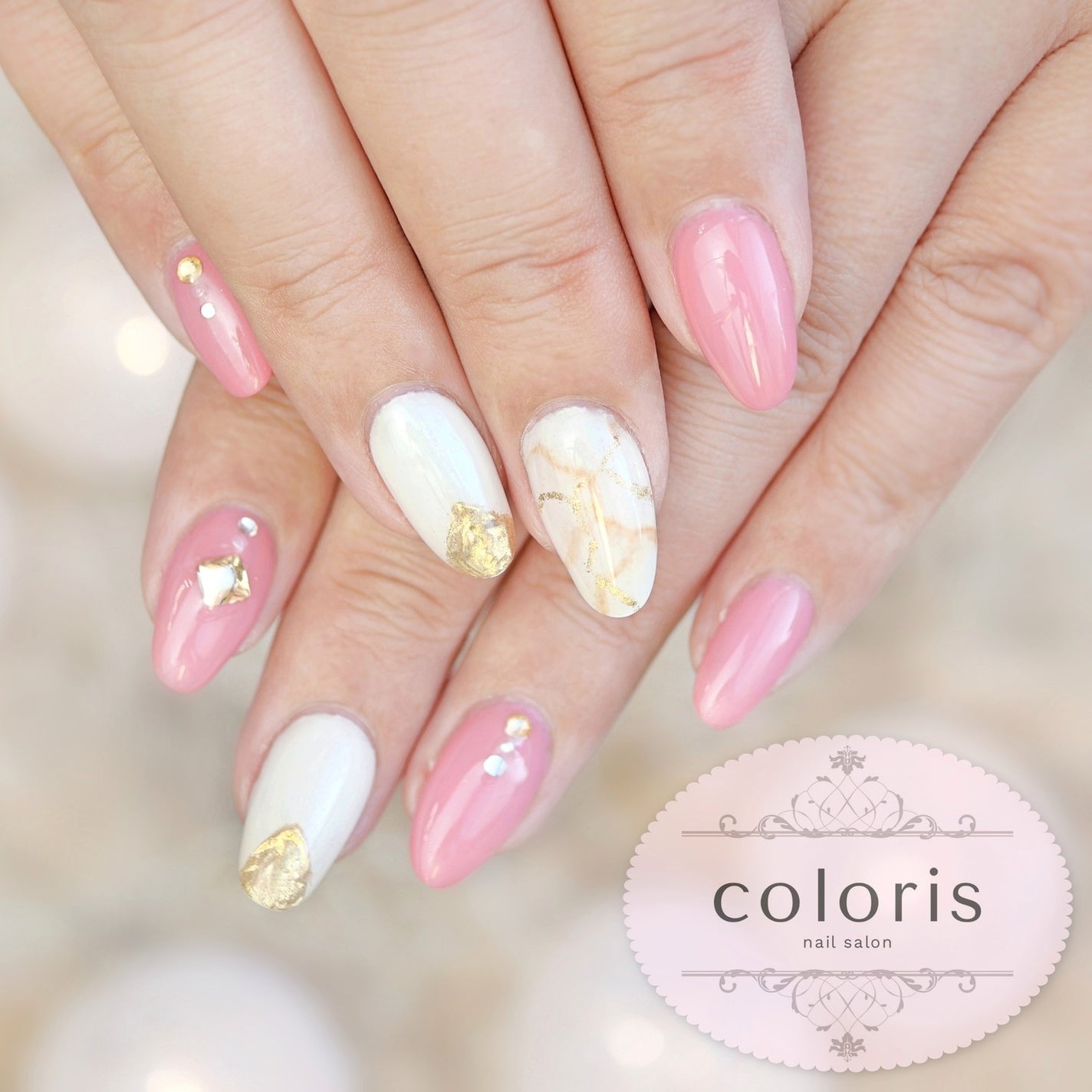 Rin★ on LIPS 「♥新春ネイルはピンクで💗大人の肌にもなじむくすみピンクに、お正..」(1枚目)