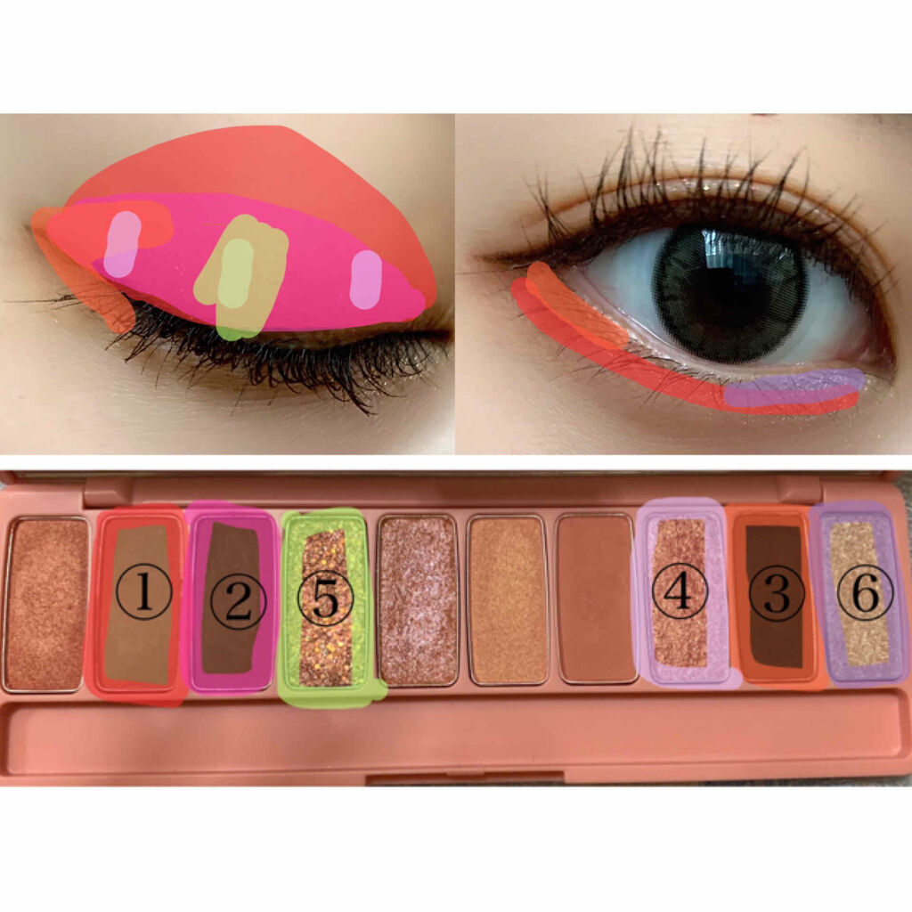 プレイカラー アイシャドウ/ETUDE/アイシャドウパレットを使ったクチコミ（2枚目）