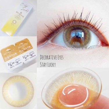 デコラティブアイズ UVモイスト Stay Lucky/Decorative Eyes/カラーコンタクトレンズを使ったクチコミ（2枚目）