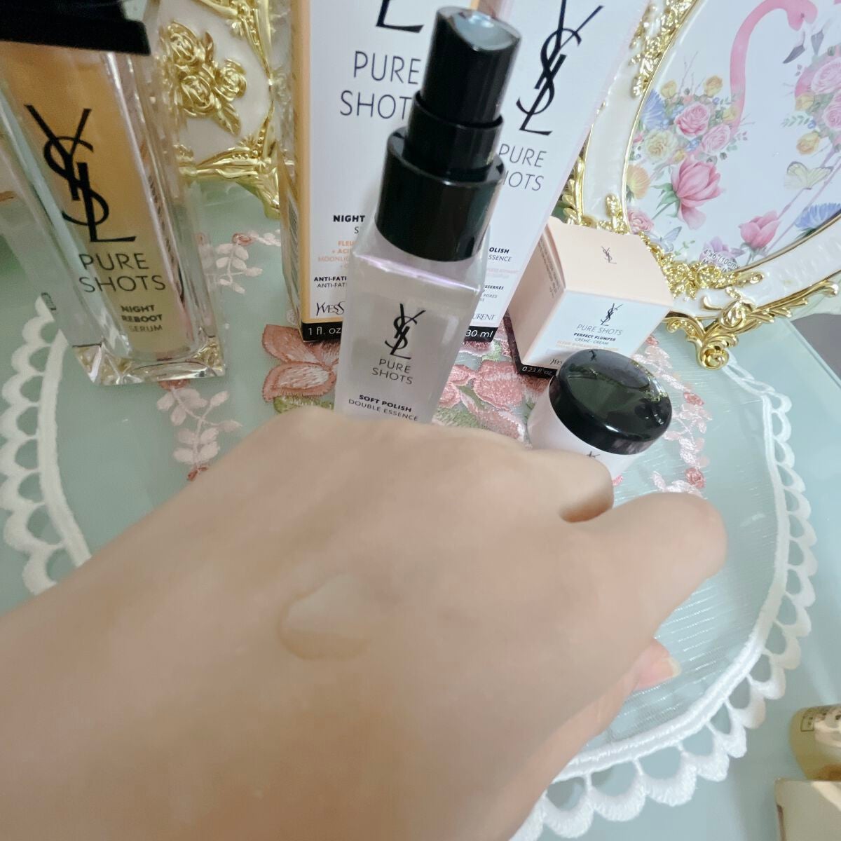 ルージュ ヴォリュプテ シャイン/YVES SAINT LAURENT BEAUTE/口紅を使ったクチコミ(9枚目)