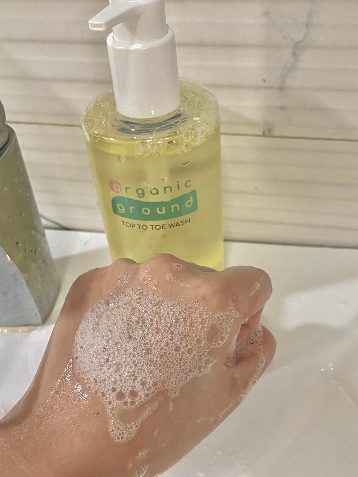 トップトゥトウォッシュ/organic ground/市販シャンプーを使ったクチコミ(4枚目)