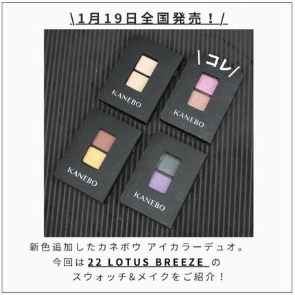 カネボウ アイカラーデュオ 22 Lotus Breeze/KANEBO/アイシャドウパレットを使ったクチコミ(2枚目)