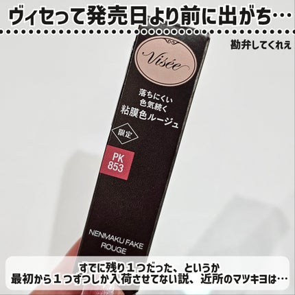 ネンマクフェイク ルージュ/Visée/口紅を使ったクチコミ(2枚目)