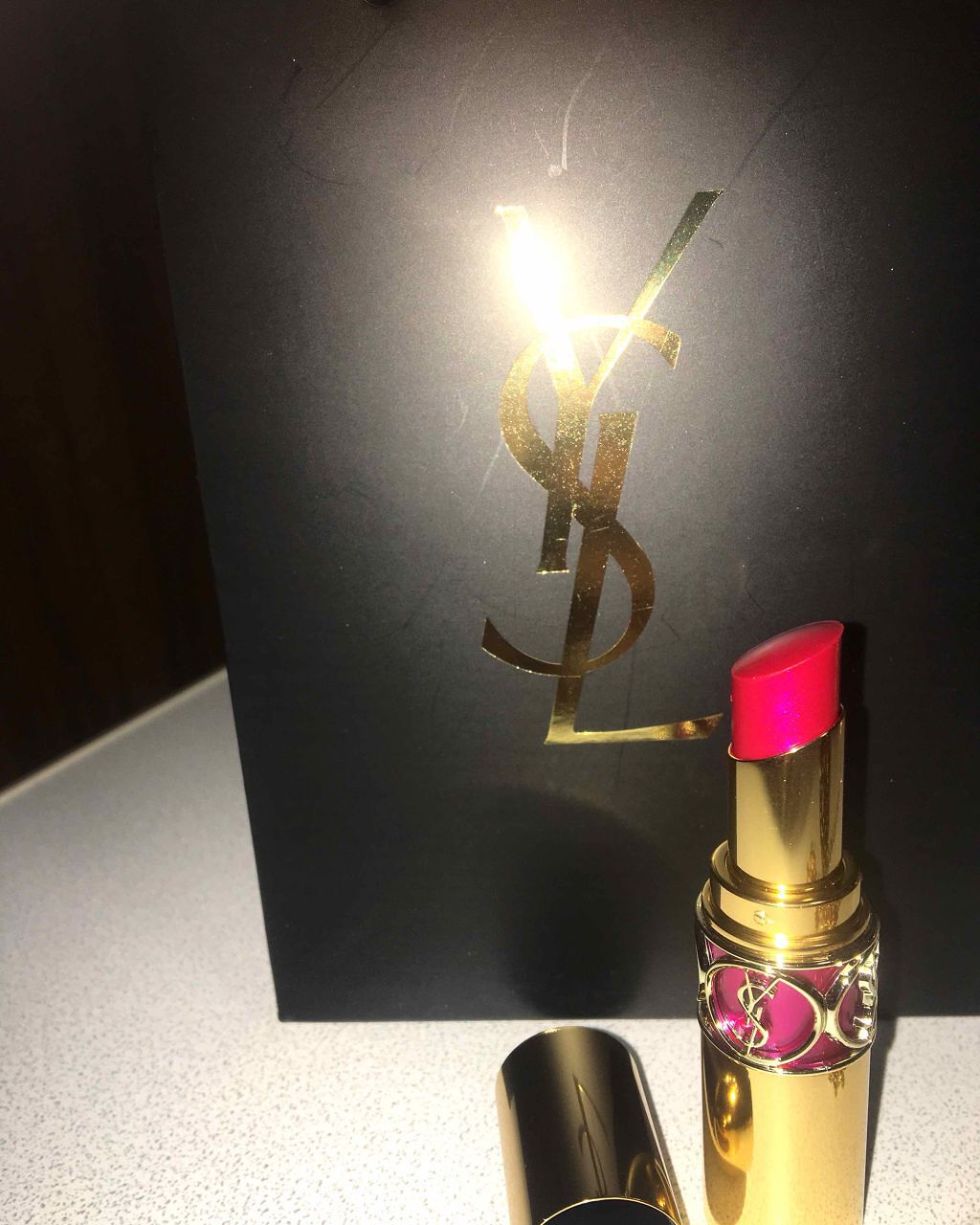 ルージュ ヴォリュプテ シャイン/YVES SAINT LAURENT BEAUTE/口紅を使ったクチコミ（1枚目）