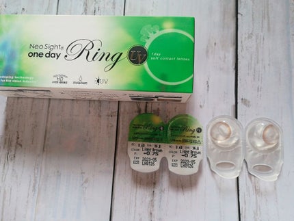 ネオサイトワンデー リングUV ライトブラウン/Aire/ワンデー(1DAY)カラコンを使ったクチコミ(1枚目)