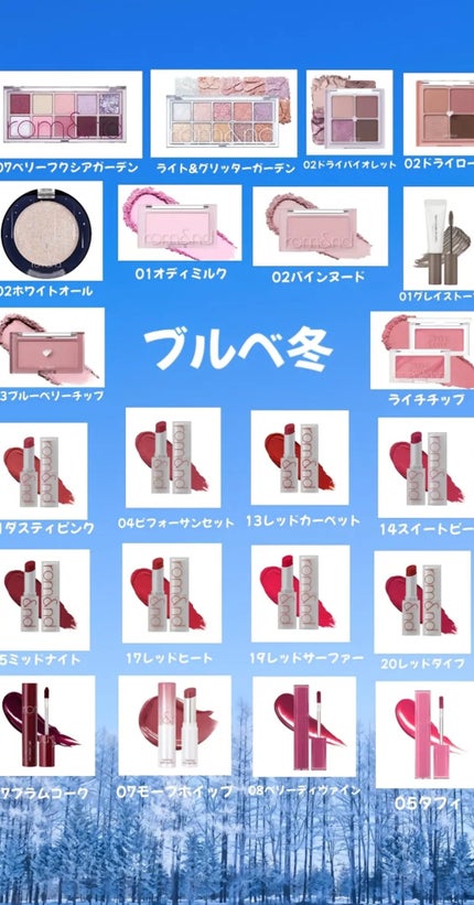 ᴍ ɪ ᴋ ᴜ on LIPS 「参考にしてな!!ブルベさん用やで!!#ブルベ#コスメ..」(4枚目)