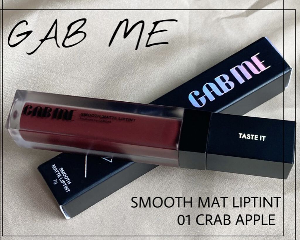 スムースマットリップティント 01 クラブアップル (ダークレッド)/GAB ME/リップティントを使ったクチコミ（1枚目）
