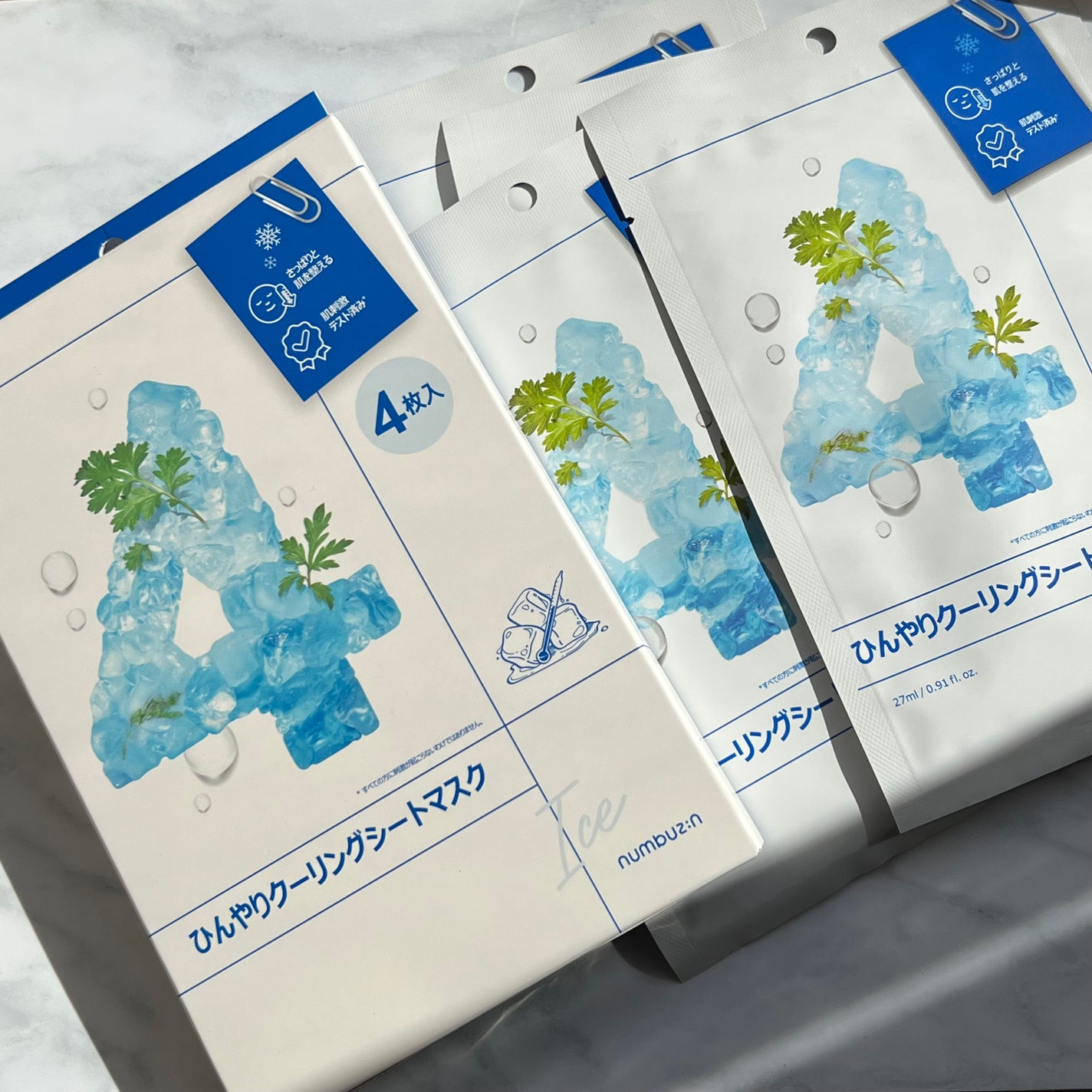 4番 ひんやりクーリングシートマスク/numbuzin/シートマスク・パックを使ったクチコミ(1枚目)