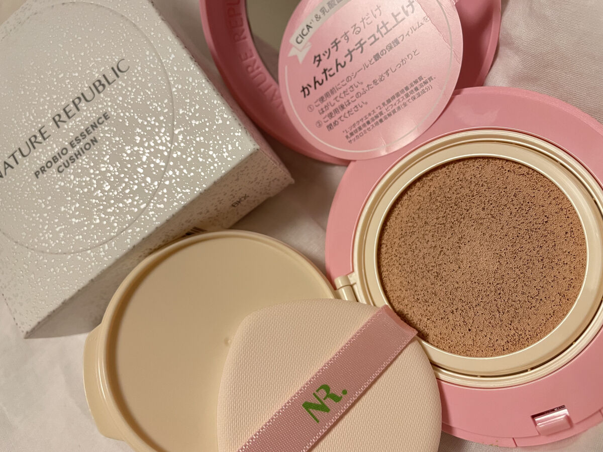 PROBIOエッセンスクッション/ネイチャーリパブリック/クッションファンデーションを使ったクチコミ（2枚目）