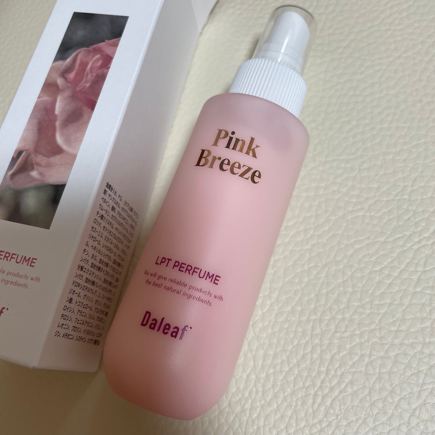 パフュームヘアパックインミスト Pink Breeze/Daleaf/アウトバストリートメントを使ったクチコミ(1枚目)