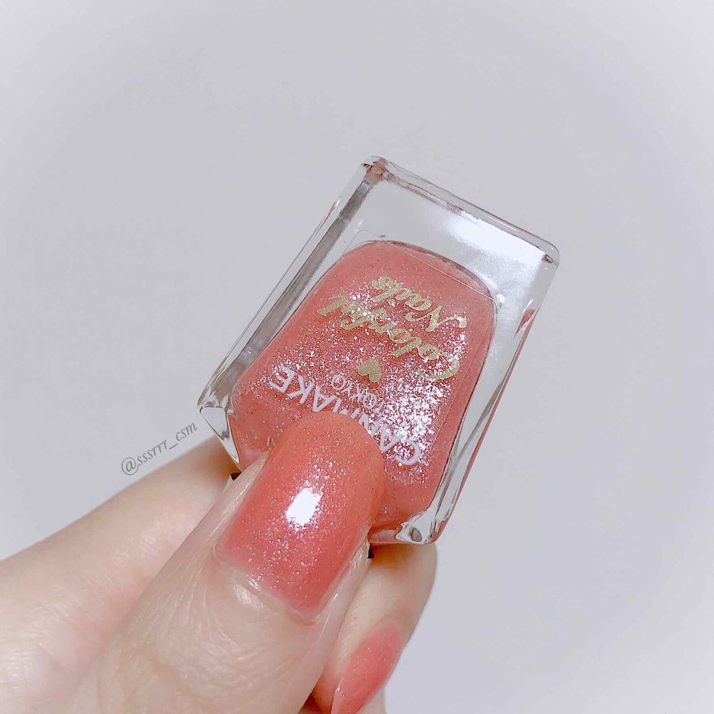 カラフルネイルズ N09 ピーチスカッシュ/キャンメイク/マニキュアを使ったクチコミ（2枚目）