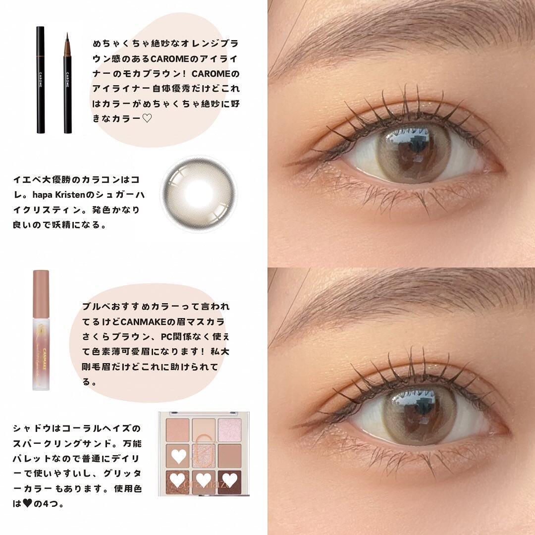 リキッドアイライナー モカブラウン/CAROME./リキッドアイライナーを使ったクチコミ（2枚目）