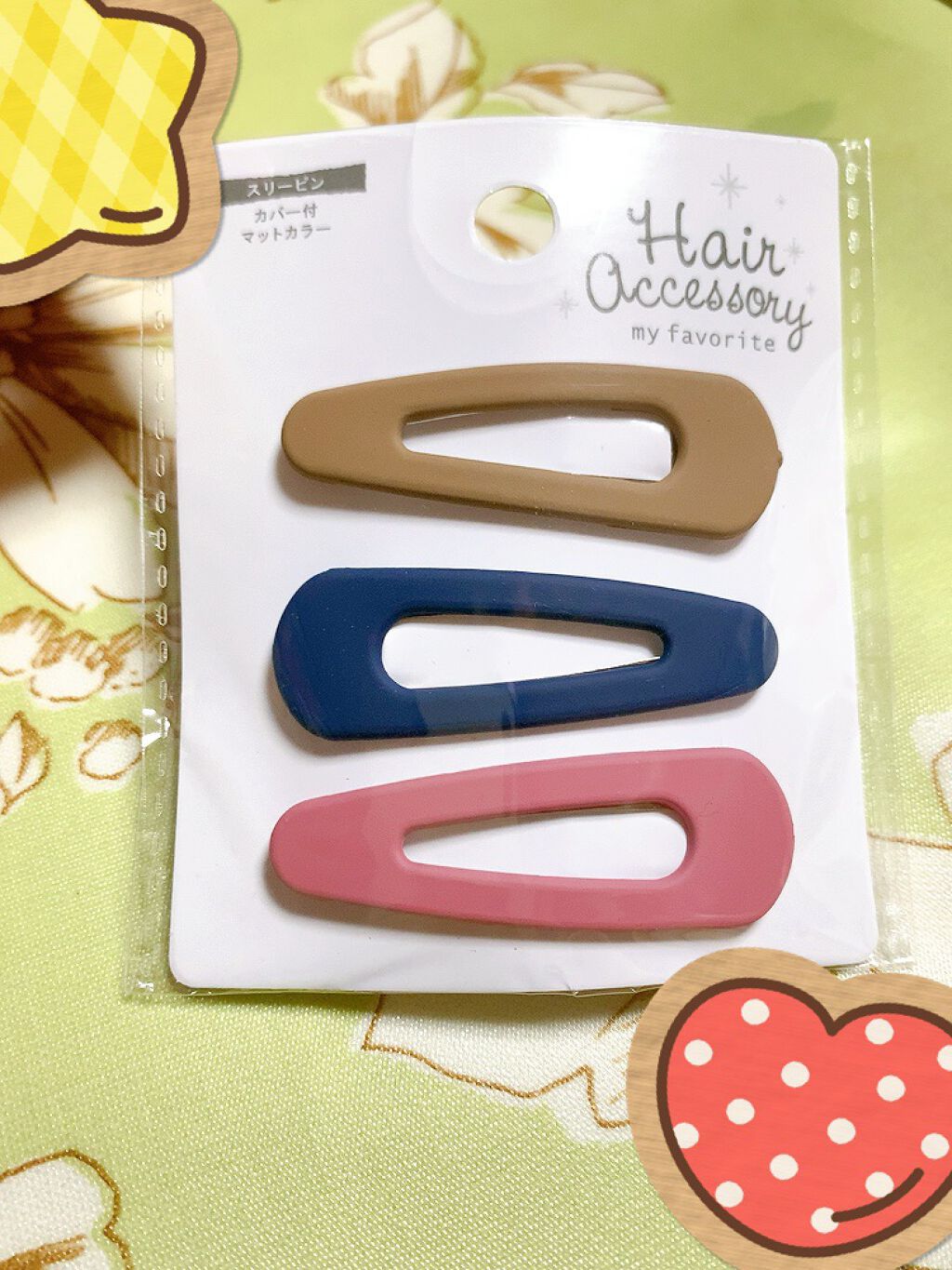 みーこ。 on LIPS 「seriaのヘアアクセサリー◯スリーピン カバー付 マットカラ..」(1枚目)