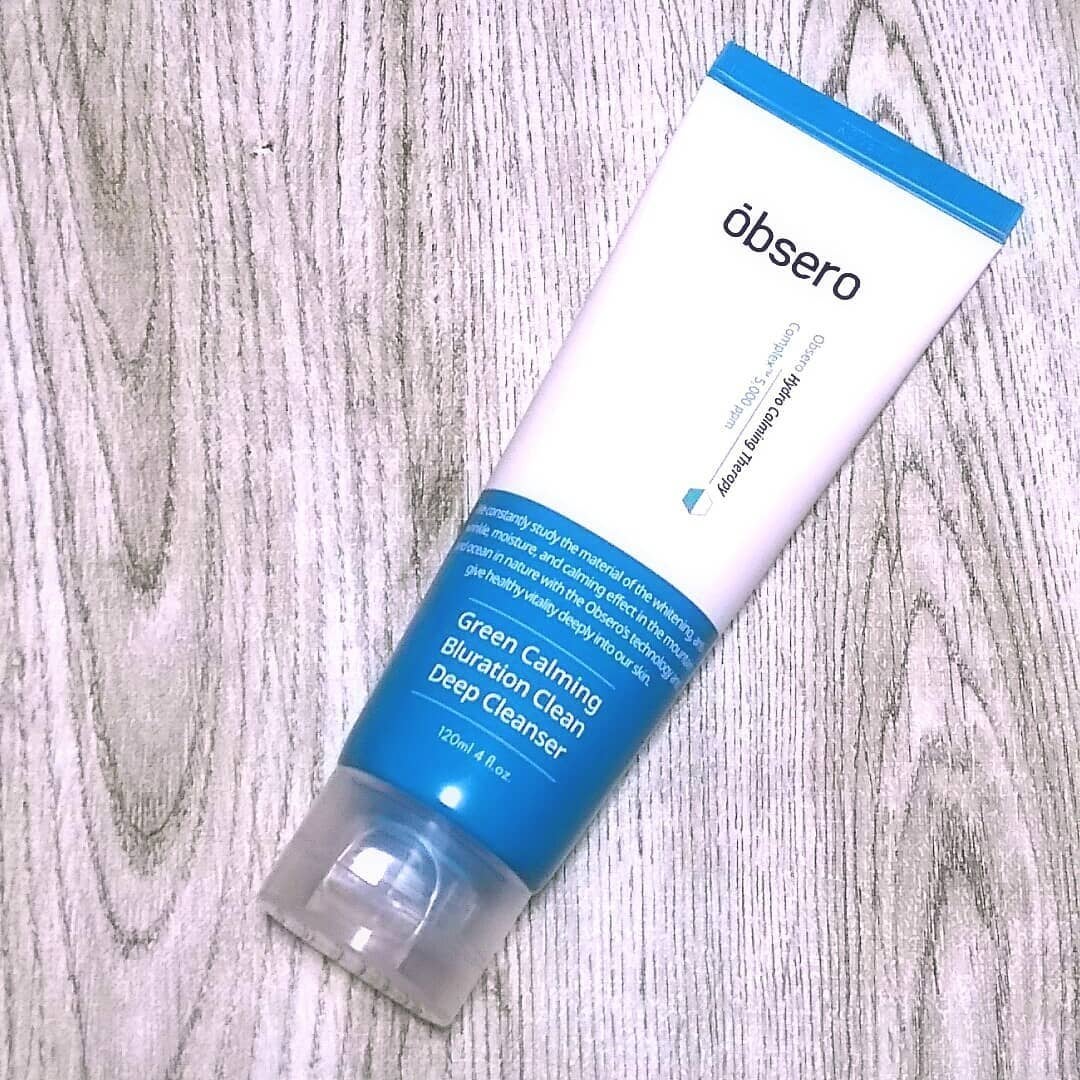 グリーンカーミングブルーレーションクリーンディープクレンザー/obsero/洗顔フォームを使ったクチコミ(1枚目)