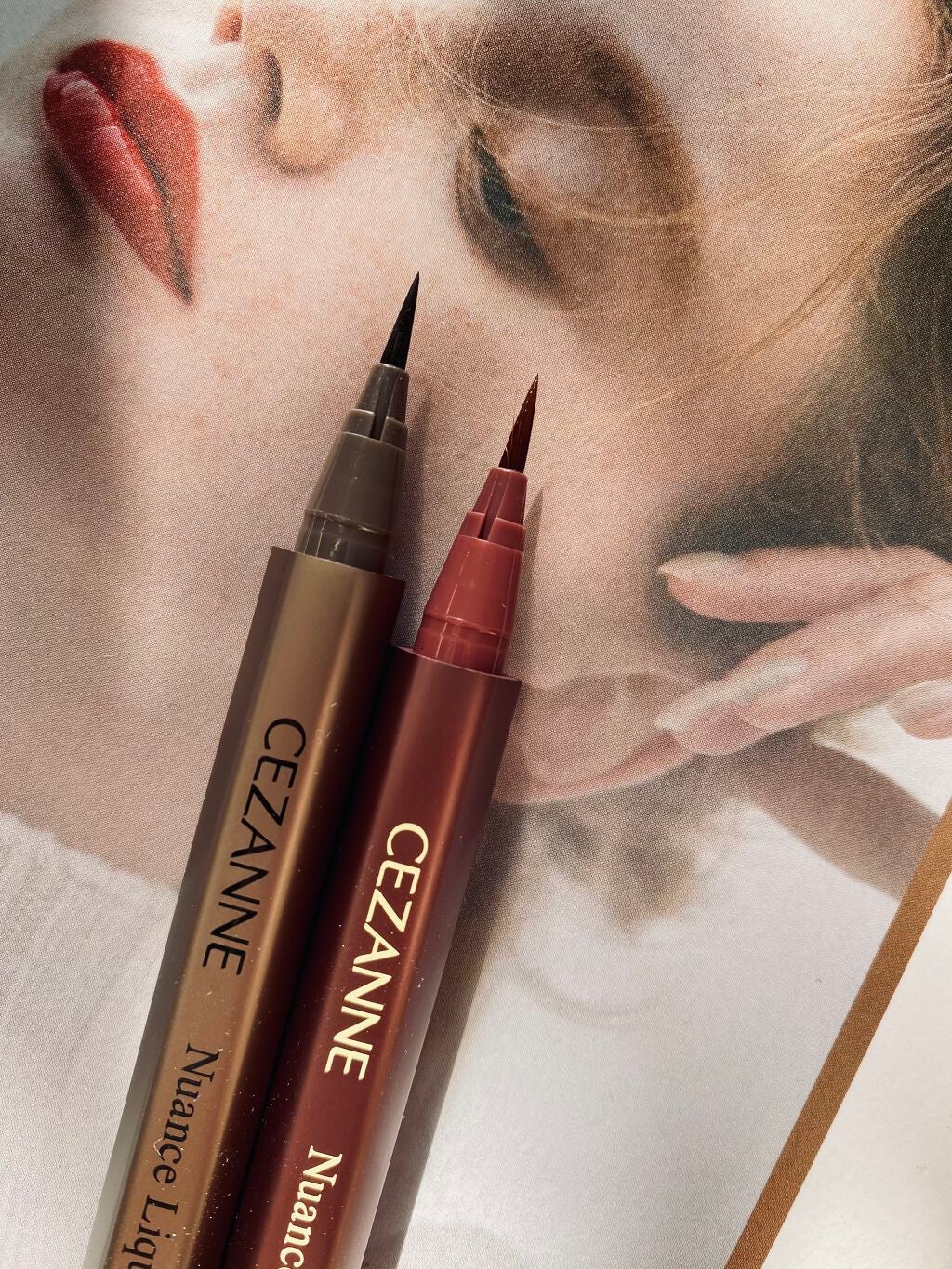 ニュアンスリキッドアイライナー/CEZANNE/リキッドアイライナーを使ったクチコミ(3枚目)