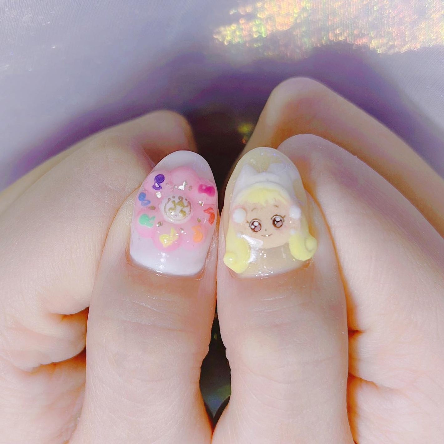 なかやまちえこ on LIPS 「きいろのネイル💅💛⠀⠀@cv_yuma_ちゃん⠀⠀#nail#..」(1枚目)