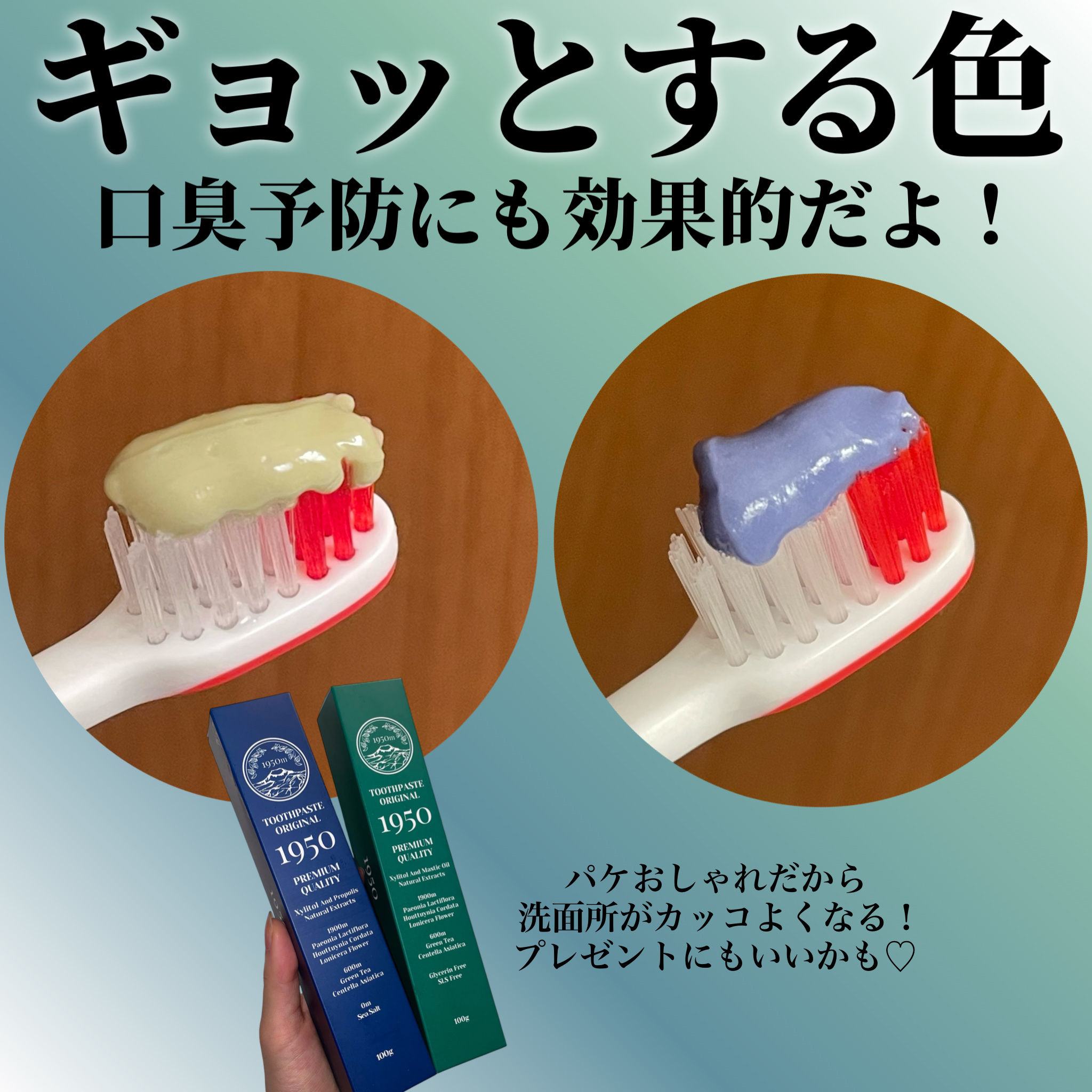 チェジュミネラルソルトブルーオーガニック歯磨き粉/1950/歯磨き粉を使ったクチコミ（3枚目）