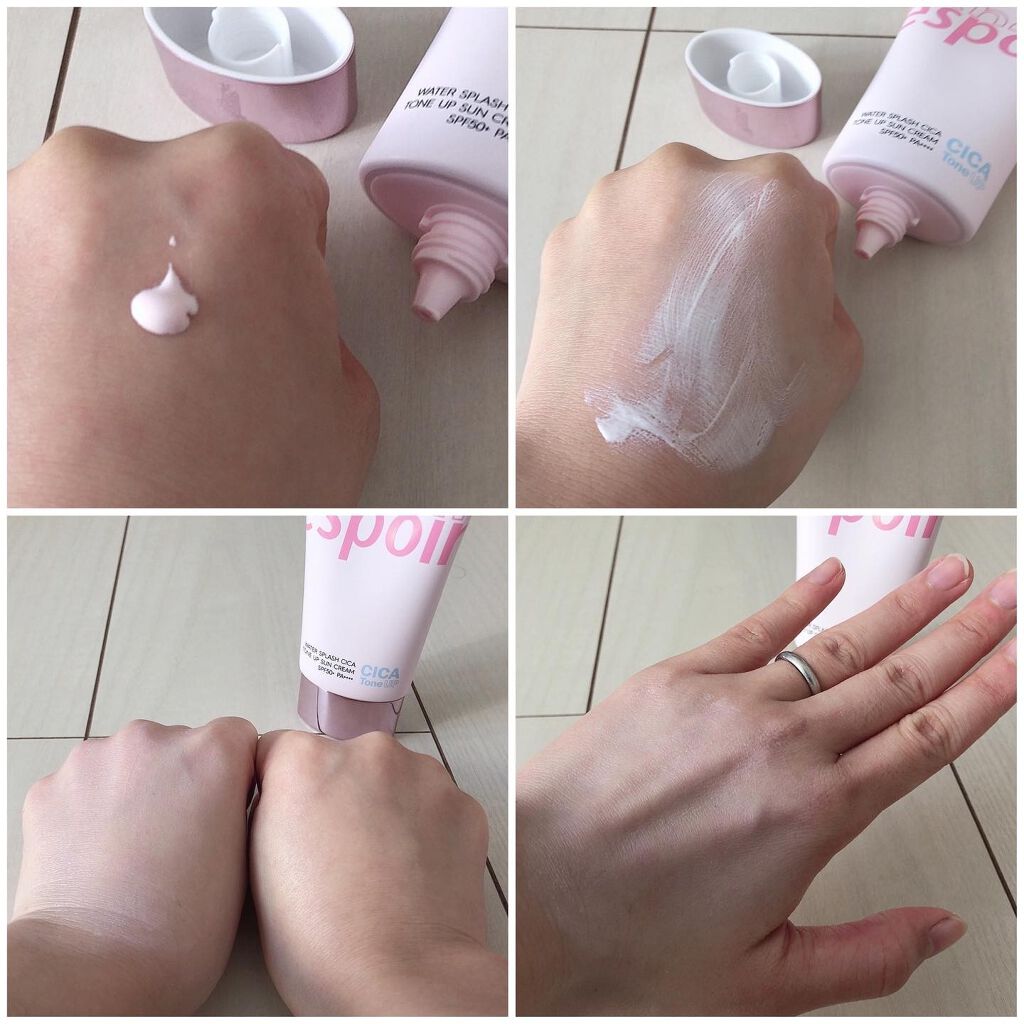 ウォータースプラッシュシカトーンアップクリーム/espoir/化粧下地を使ったクチコミ（2枚目）