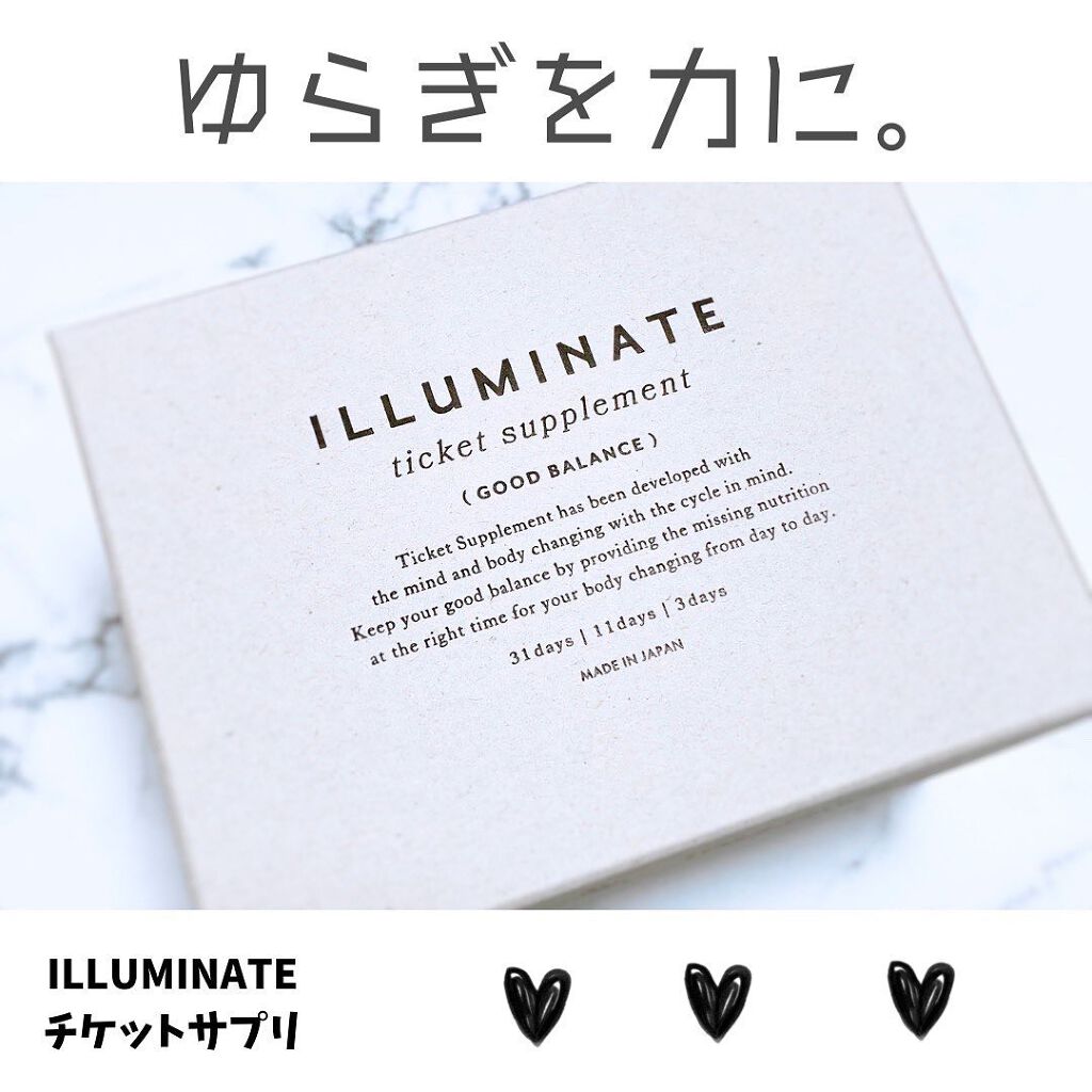 チケットサプリ/ILLUMINATE/健康サプリメントを使ったクチコミ(1枚目)