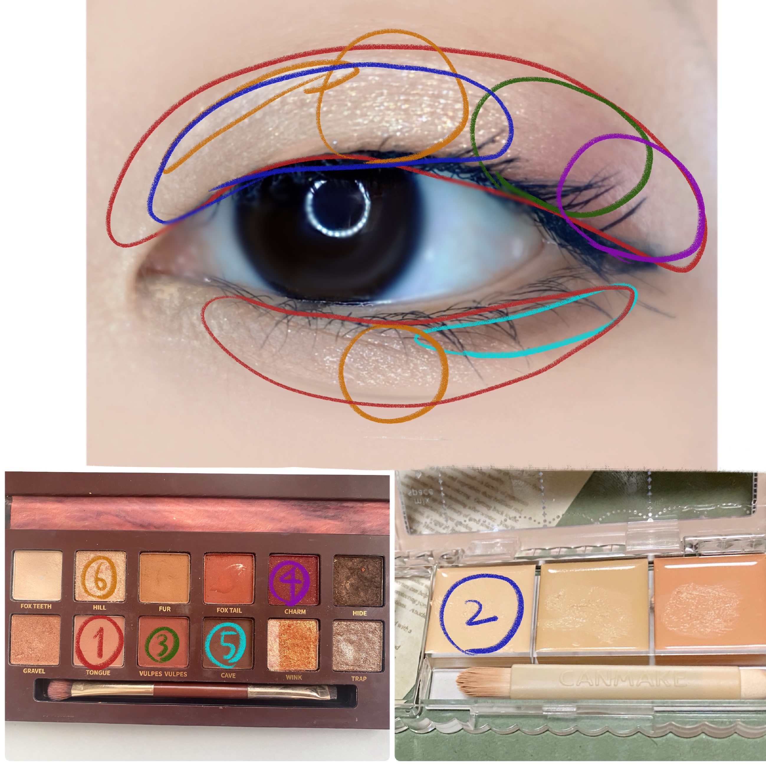 カラーミキシングコンシーラー/キャンメイク/パレットコンシーラーを使ったクチコミ（2枚目）