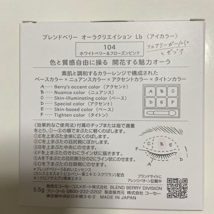 オーラクリエイション/BLEND BERRY/アイシャドウパレットを使ったクチコミ(4枚目)