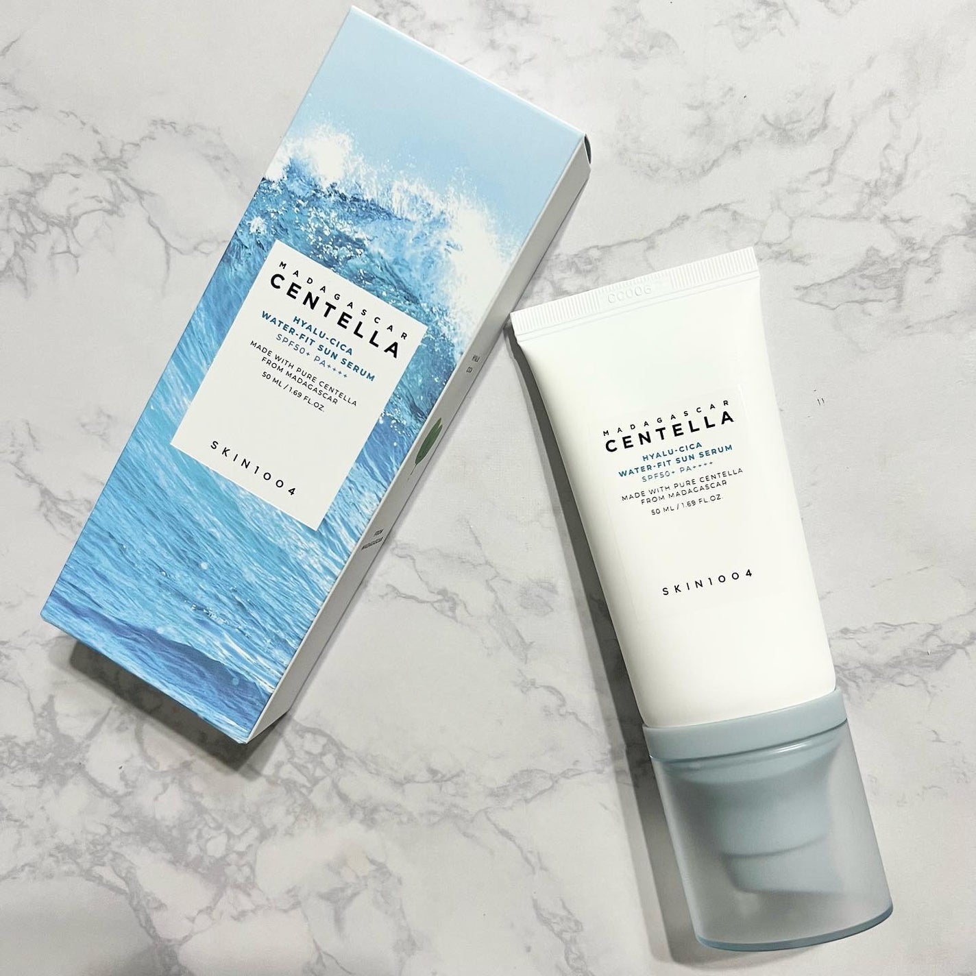 ヒアルーシカ ウォーターフィット サンセラム/SKIN1004/日焼け止めローションを使ったクチコミ(2枚目)