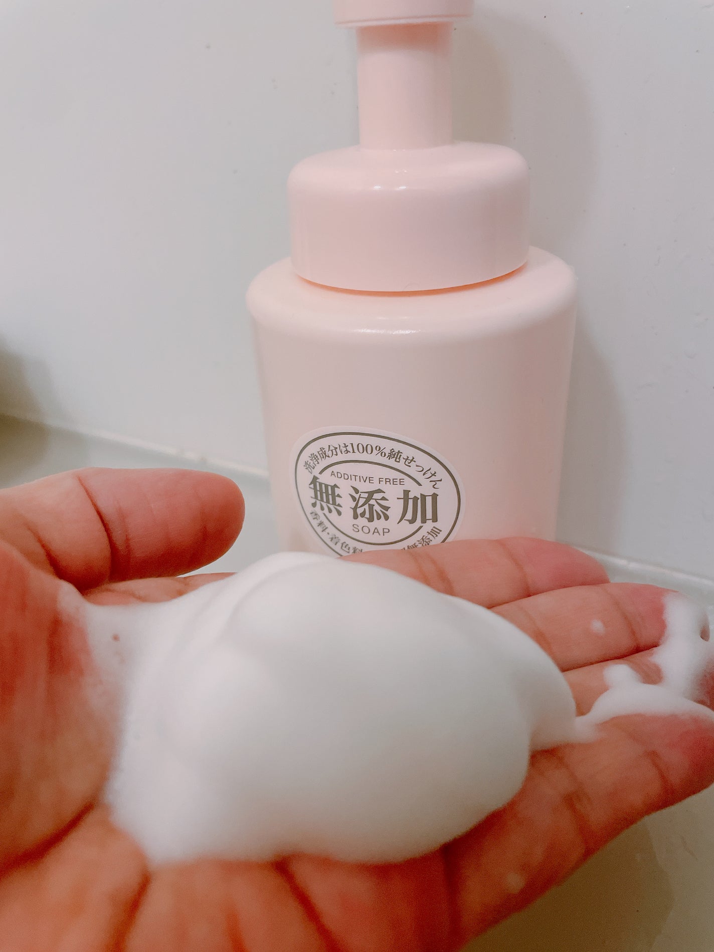 無添加 泡で出てくるベビーせっけん/ミヨシ/ボディ石鹸を使ったクチコミ(3枚目)