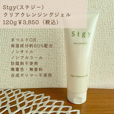 Stgy クリアクレンジングジェルのクチコミ「stgy(ステジー)
クリアクレンジングジェル
120g ¥3,850(税込)

お肌.....」（2枚目）