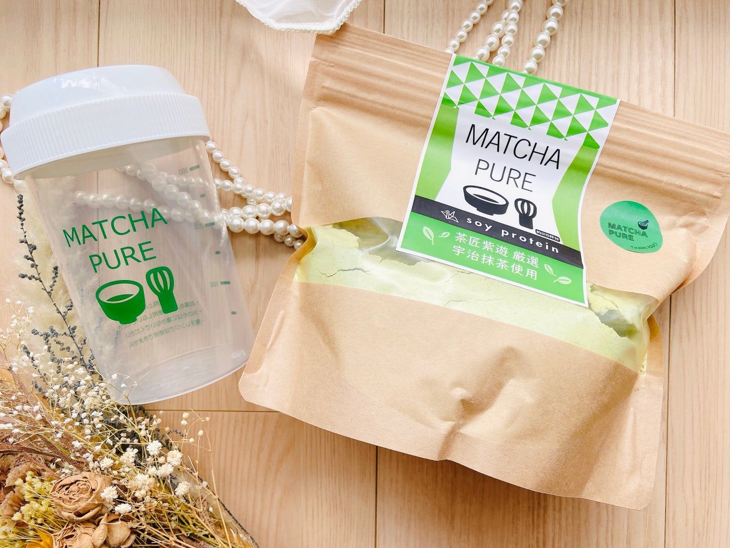 MATCHA PURE(プロテインパウダー)/ピュアパートナー/ソイプロテインを使ったクチコミ(2枚目)