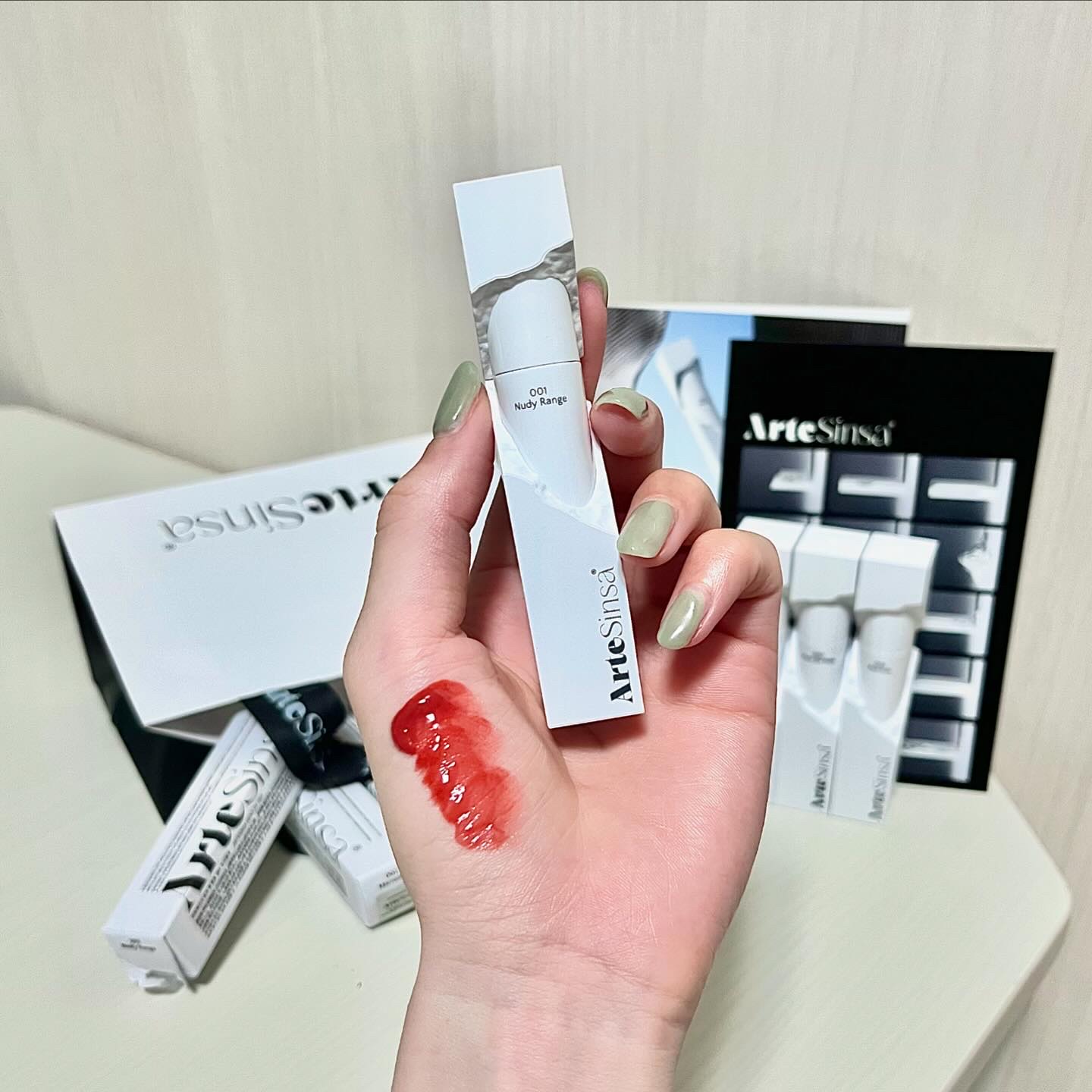 ビルダブルデューイフィットティント 002 Marronier/ArteSinsa/リップティントを使ったクチコミ（2枚目）