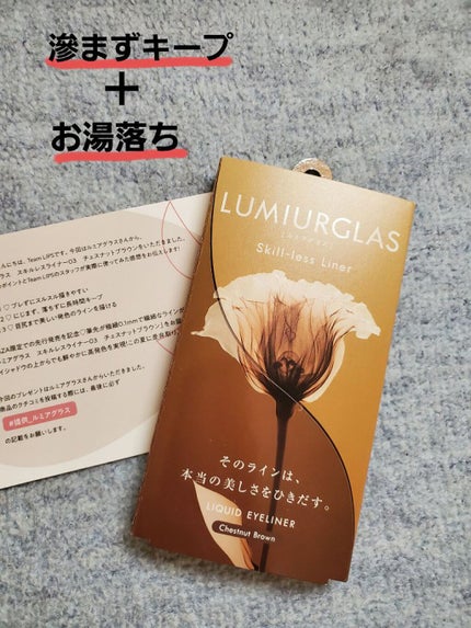 スキルレスライナー/LUMIURGLAS/リキッドアイライナーを使ったクチコミ(1枚目)