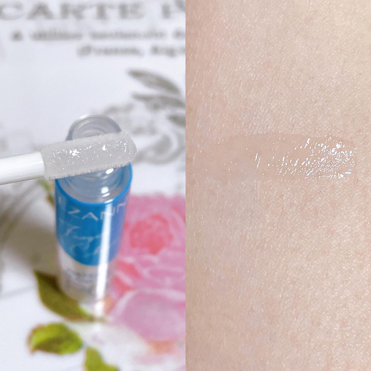 ウォータリーグロウリップ/CEZANNE/リップグロスを使ったクチコミ(2枚目)