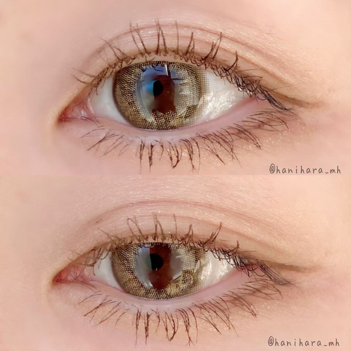 N’s COLLECTION 1day ほうじ茶ラテ/N’s COLLECTION/ワンデー（１DAY）カラコンを使ったクチコミ（2枚目）