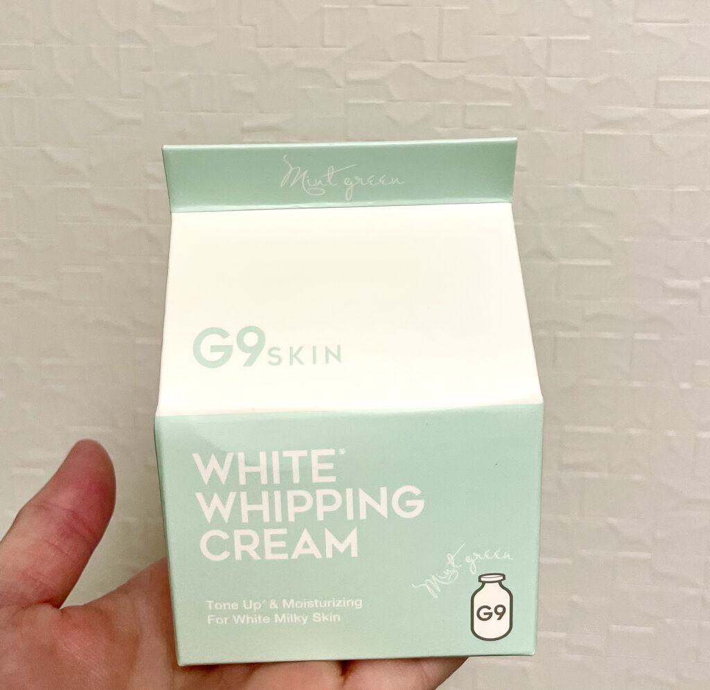 WHITE WHIPPING CREAM(ウユクリーム) ミントグリーン/G9SKIN/化粧下地を使ったクチコミ（1枚目）