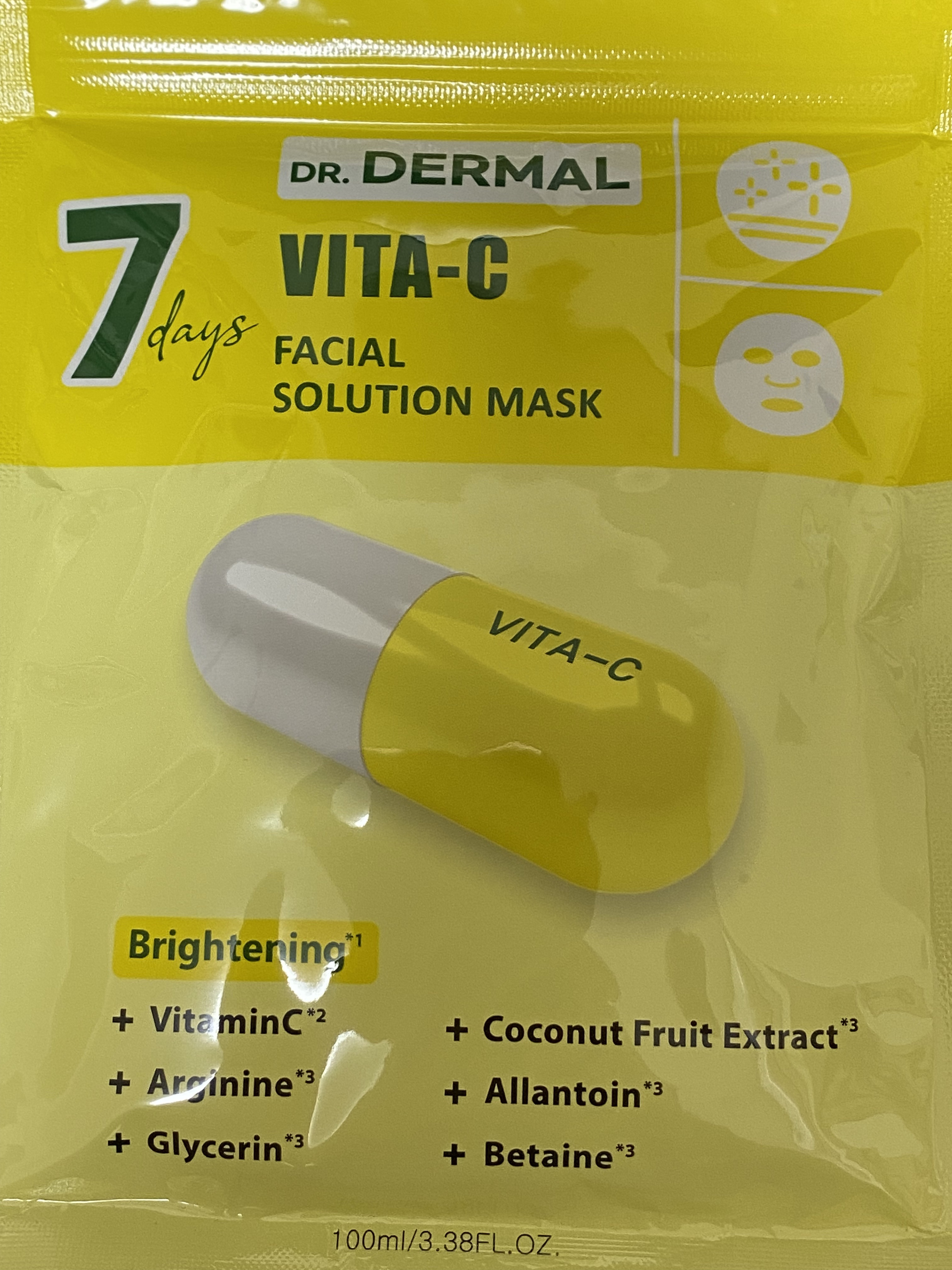 7days フェイシャルソリューションマスク ビタ-Ｃ/Dr.DERMAL/シートマスク・パックを使ったクチコミ（1枚目）