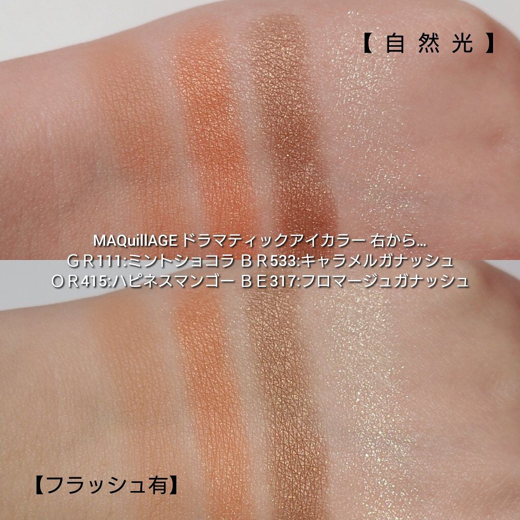 ドラマティックアイカラー (パウダー)/(クリーム)/マキアージュ/アイシャドウパレットを使ったクチコミ(5枚目)