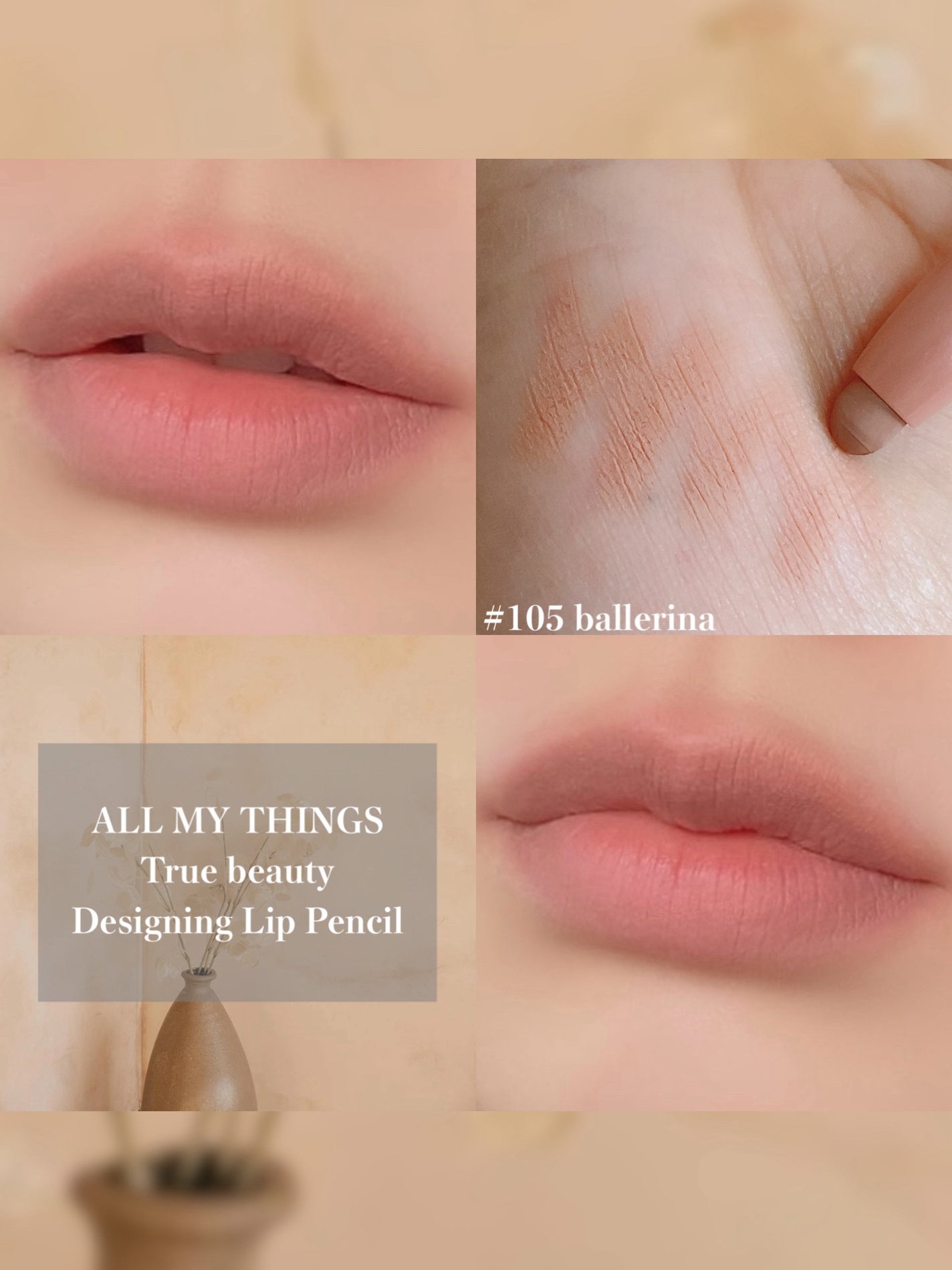 オールマイシングス トゥルービューティー デザイニング リップペンシル/all my things/リップライナーを使ったクチコミ(3枚目)