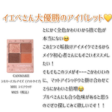 シルキースフレアイズ(マットタイプ)/キャンメイク/アイシャドウパレットを使ったクチコミ(2枚目)