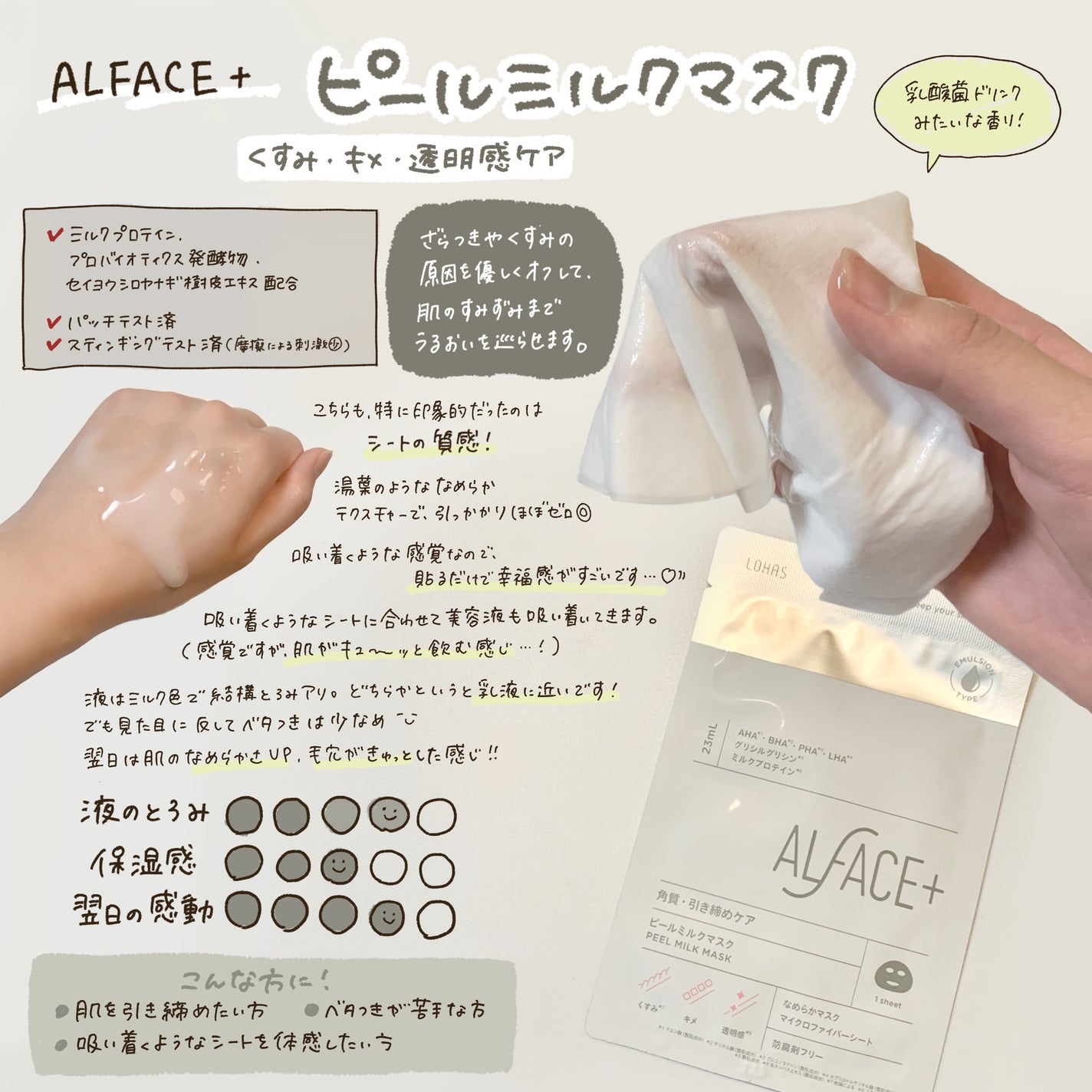 トリートメントリセットマスク/ALFACE+/シートマスク・パックを使ったクチコミ(5枚目)