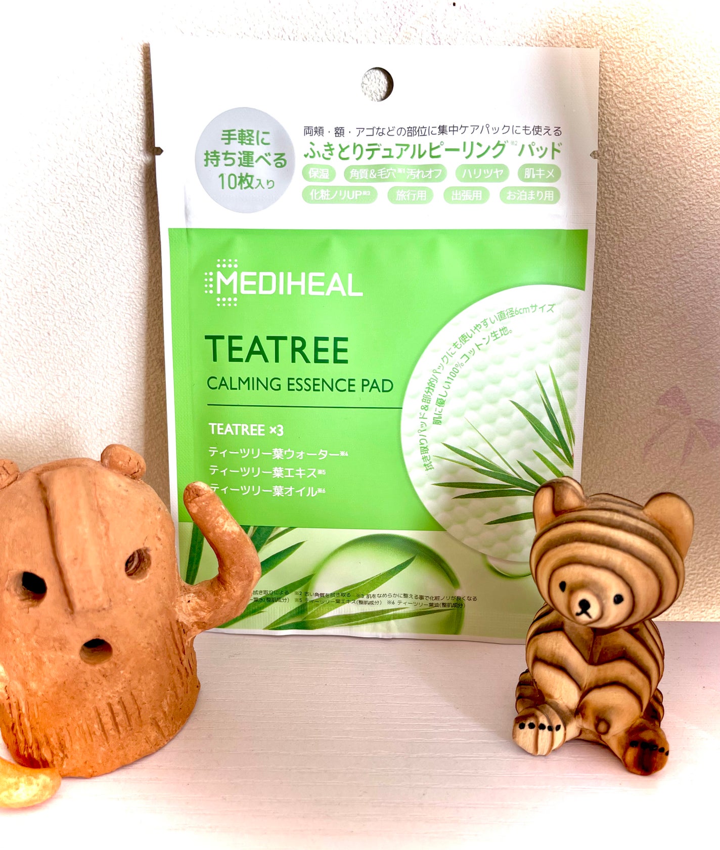 ティーツリーカーミングエッセンスパッド/MEDIHEAL/トナーパッドを使ったクチコミ(1枚目)