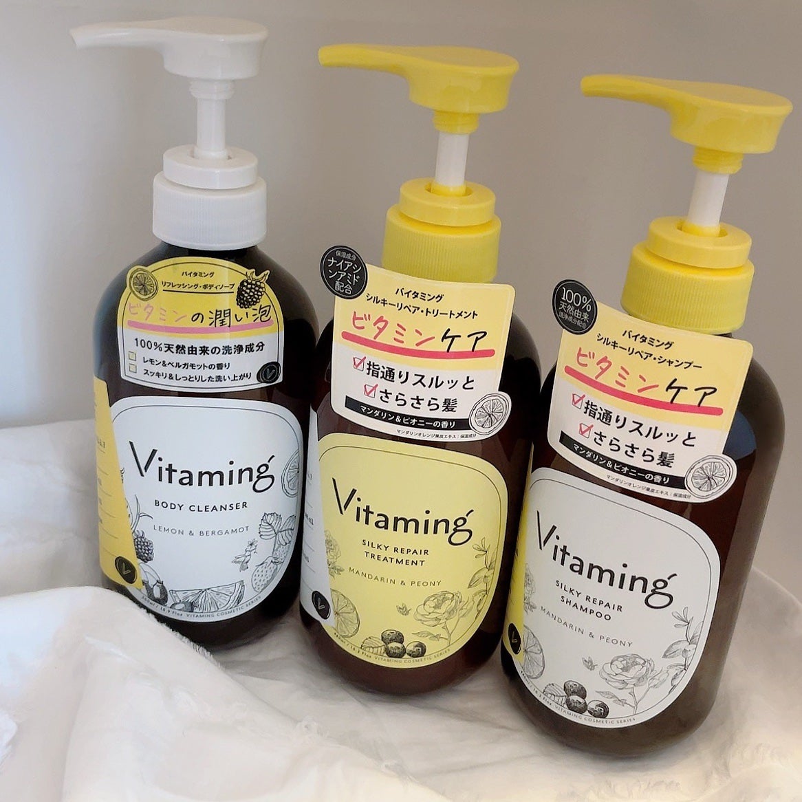 シルキーリペアシャンプー/トリートメント(マンダリン&ピオニーの香り)/Vitaming/市販シャンプーを使ったクチコミ(5枚目)