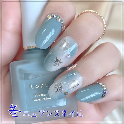 #セルフネイル,#ニュアンスネイル,#冬ネイル,#簡単ネイルのネイルデザイン