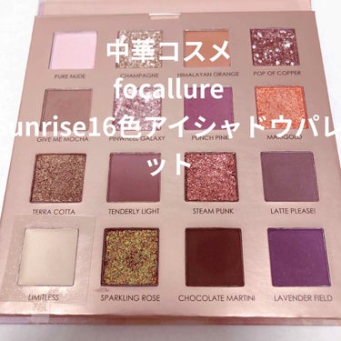 FOCALLURE Sunrise16色アイシャドウパレットのクチコミ「focallure Sunrise16色アイシャドウパレット
パンダホリックさんで1900円で.....」（1枚目）