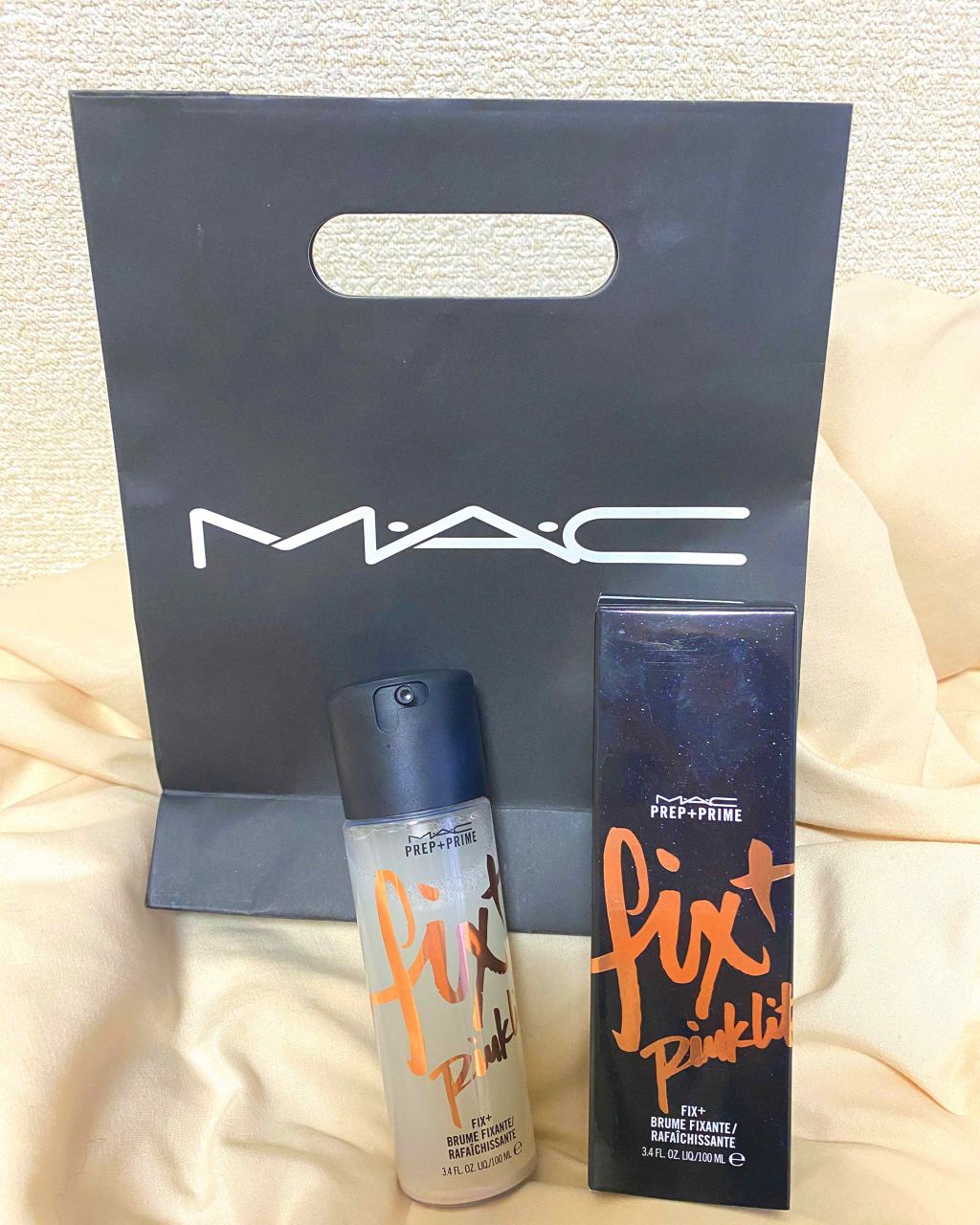 プレップ プライム フィックス+ ゴールドライト／ピンクライト/M・A・C/ミスト状化粧水を使ったクチコミ（1枚目）