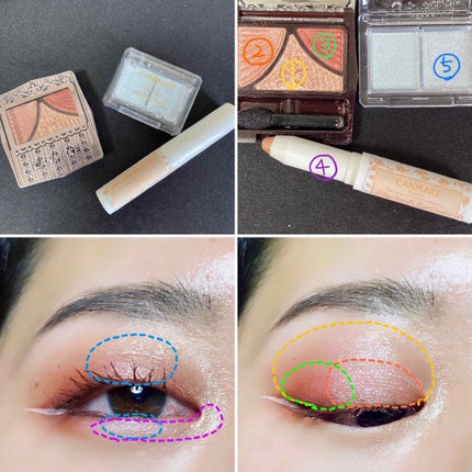 ジューシーピュアアイズ/キャンメイク/アイシャドウパレットを使ったクチコミ(2枚目)