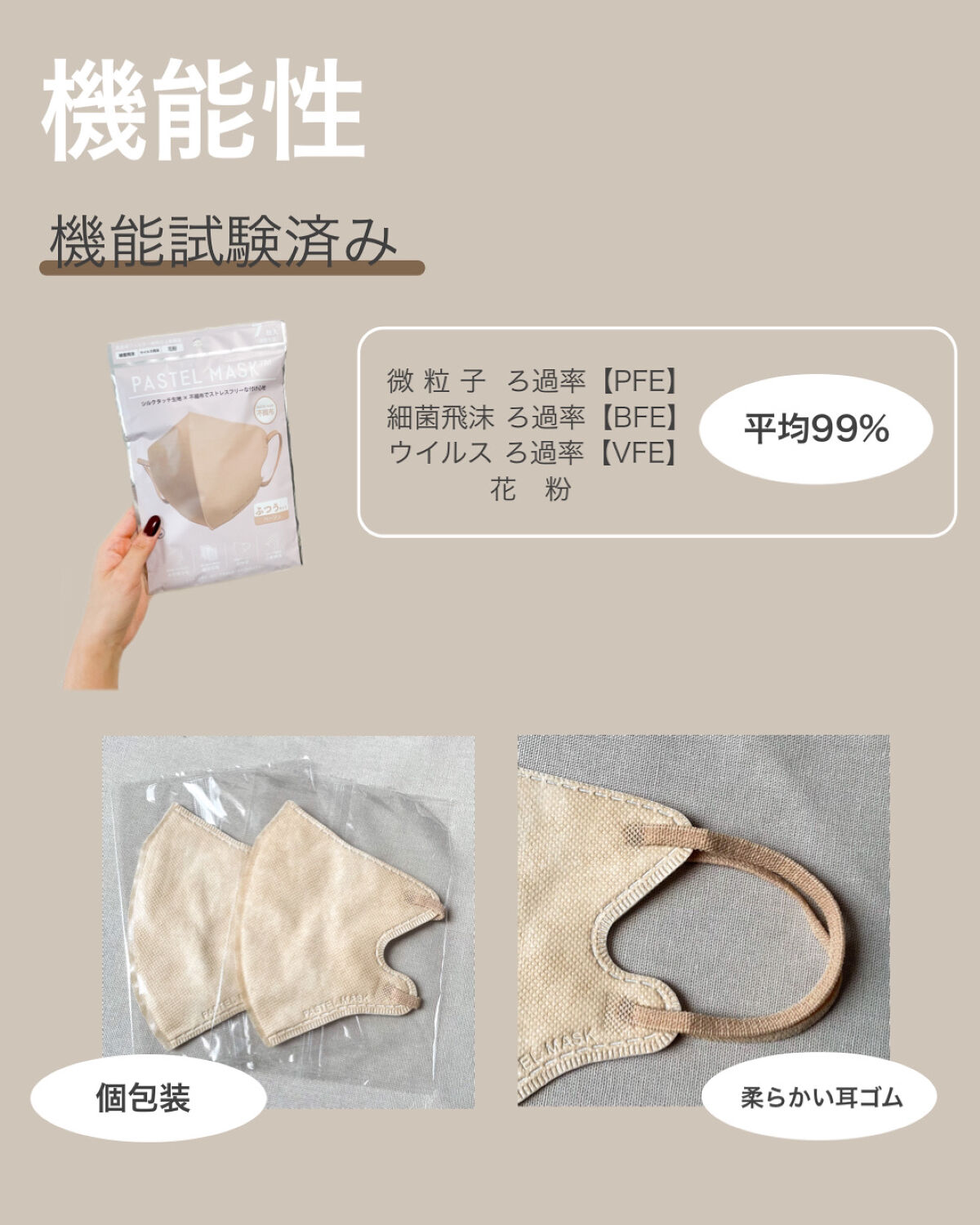 パステルマスク/クロスプラス/マスクを使ったクチコミ（3枚目）