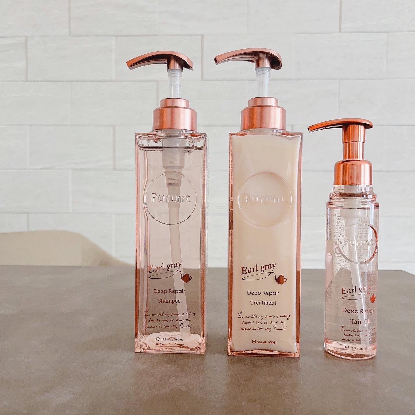 プルント ディープリペアペアセット アールグレイ N/Purunt./市販シャンプーを使ったクチコミ（1枚目）