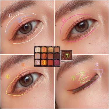 Warm EDIT Eye Shadow Palette/VISEART/アイシャドウパレットを使ったクチコミ（3枚目）